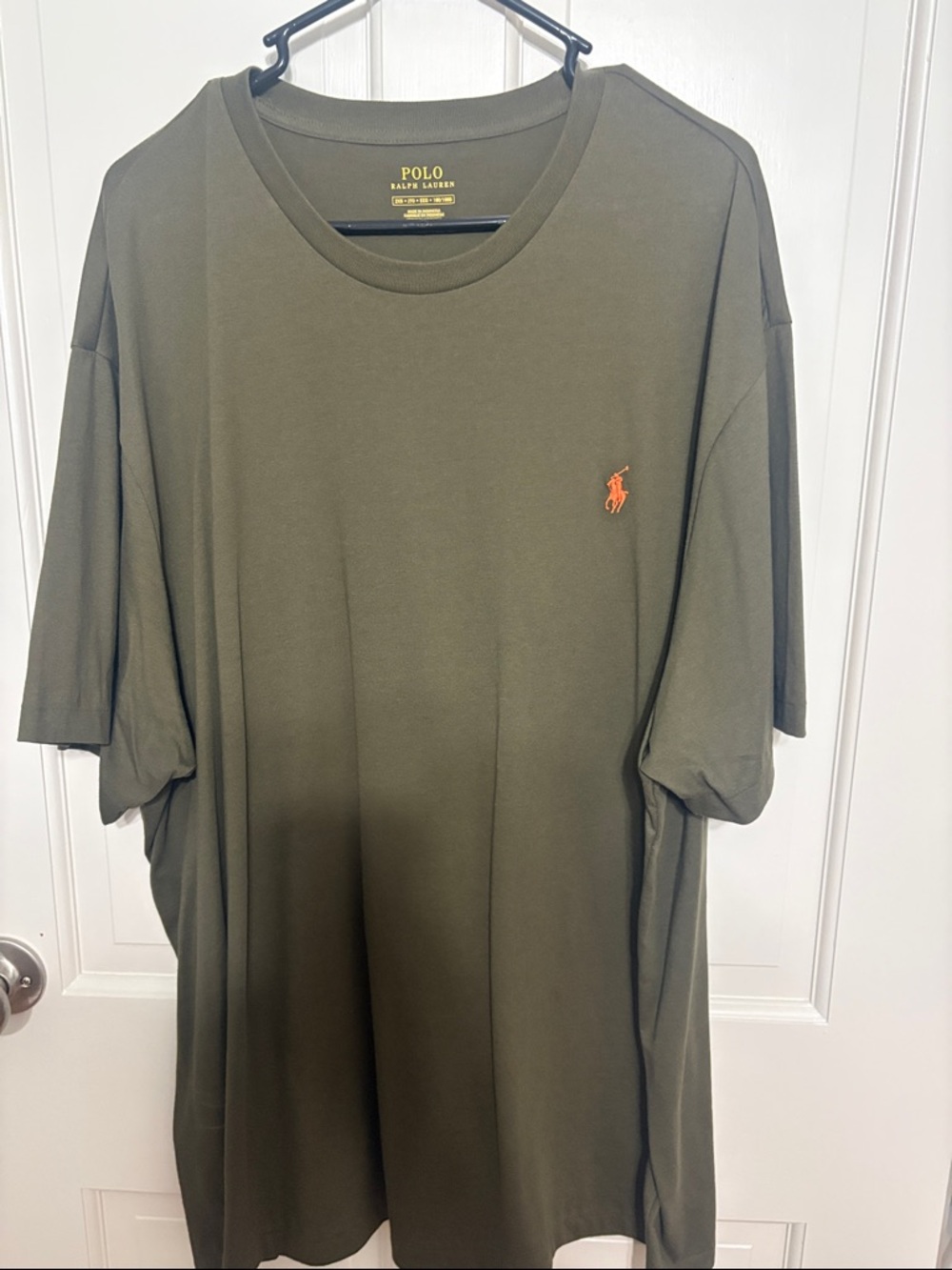 Polo by Ralph Lauren Olive Green Short-Sleeve Tee with Orange Pony